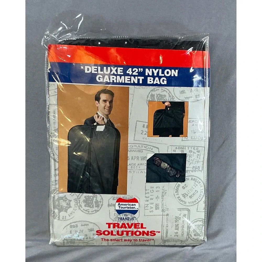 American Tourister Deluxe 42 Inch Nylon Garment Bag Black ABX-84DSB NIP